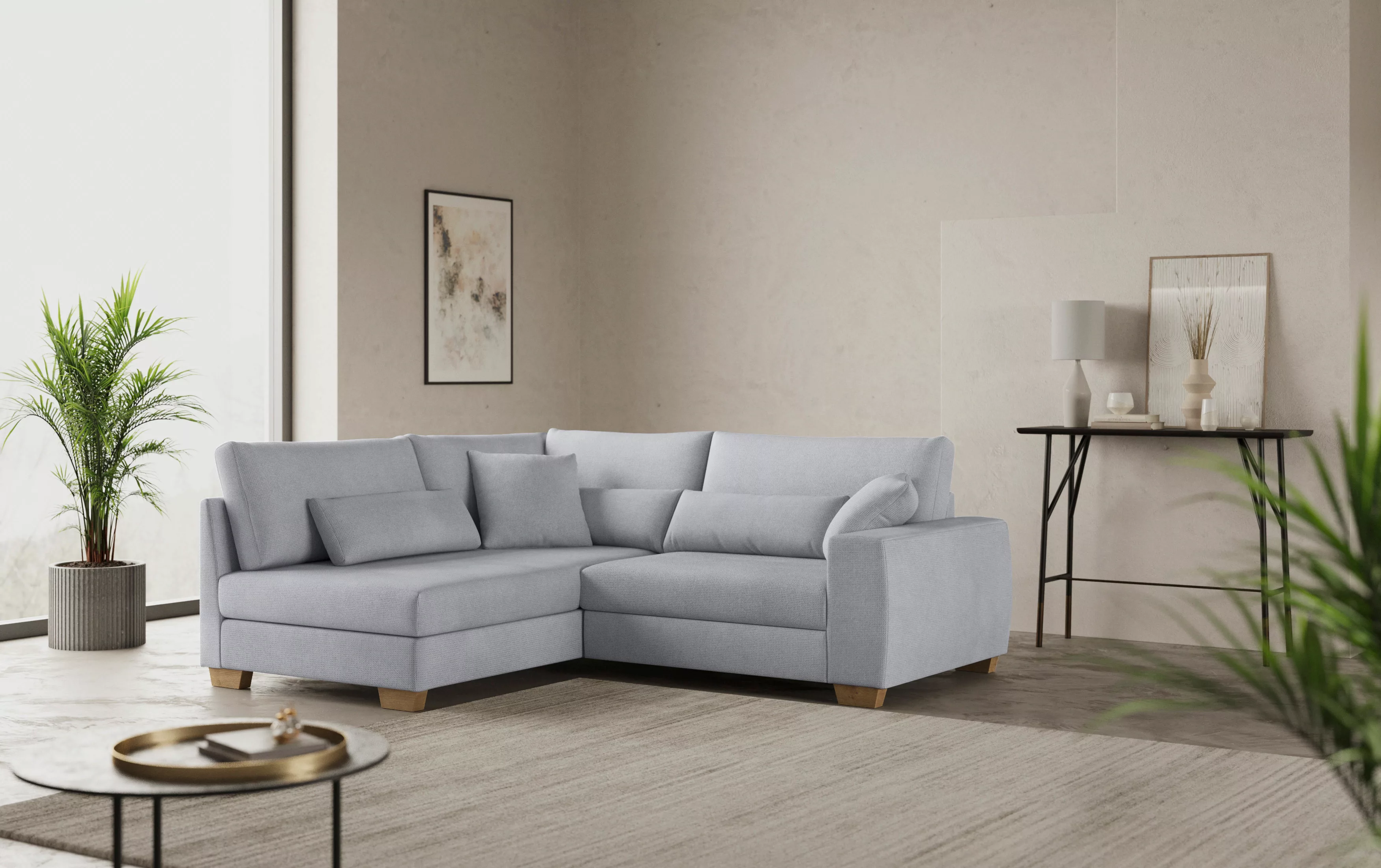 Home affaire Ecksofa "DuraSpring", mit Taschenfederkern, bis 140 kg belastb günstig online kaufen