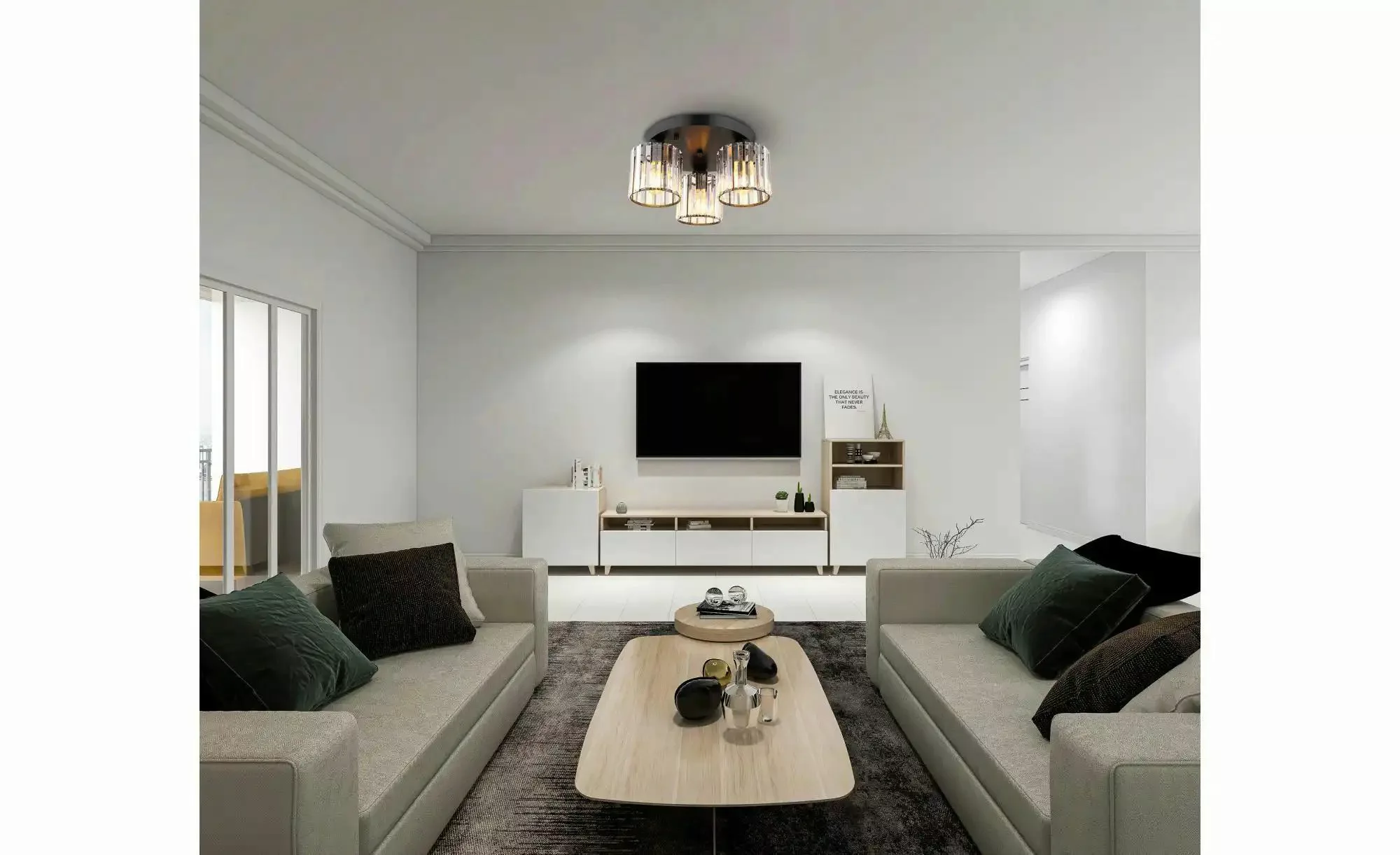 Globo Lighting Deckenleuchte   ¦ schwarz ¦ Maße (cm): B: 35 H: 18  Ø: 35 La günstig online kaufen