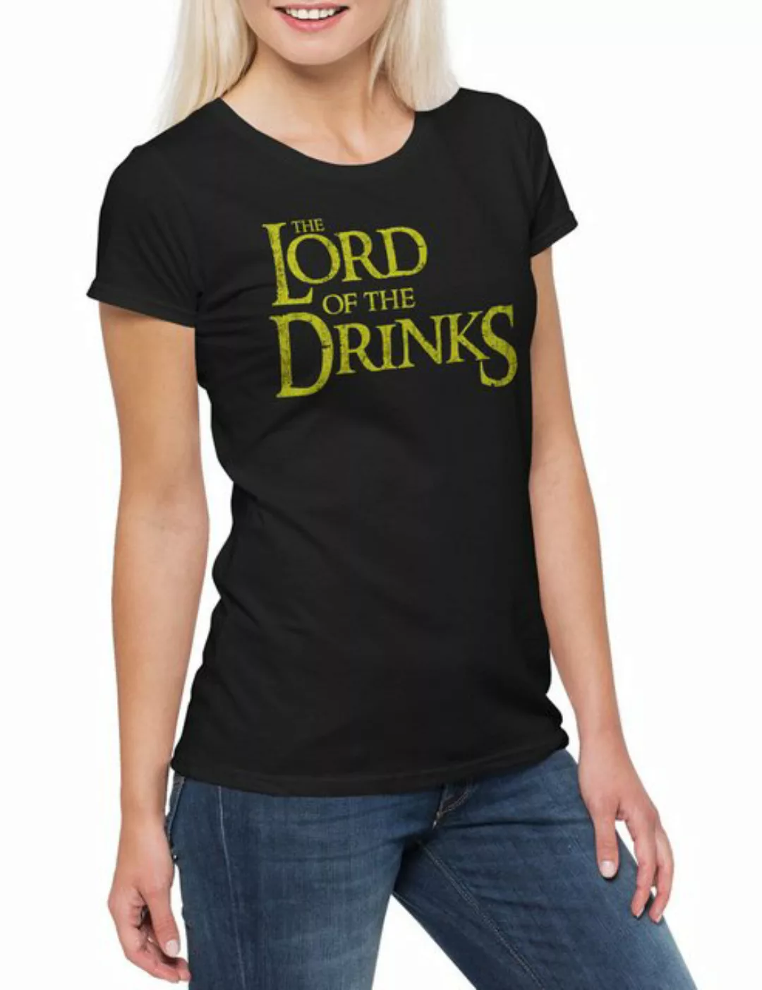 Urban Backwoods Print-Shirt The Lord Of The Drinks Damen T-Shirt Rings Herr günstig online kaufen