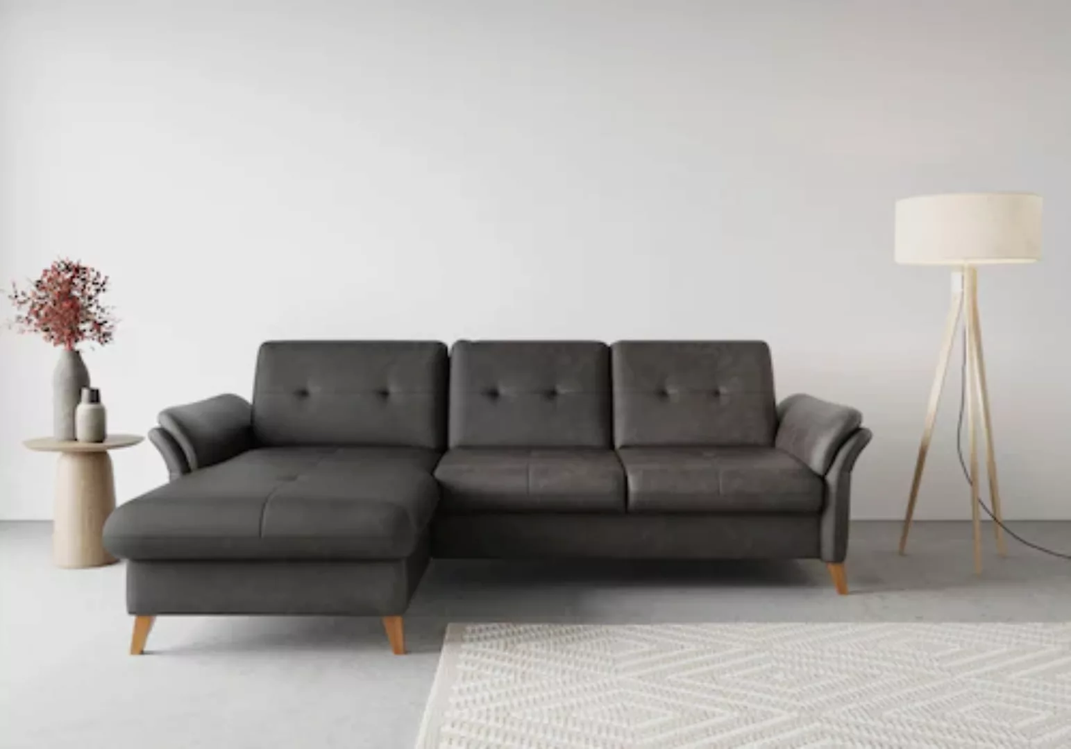 sit&more Ecksofa »Göteborg«, Sitztiefenverstellung und Federkern, wahlweise günstig online kaufen