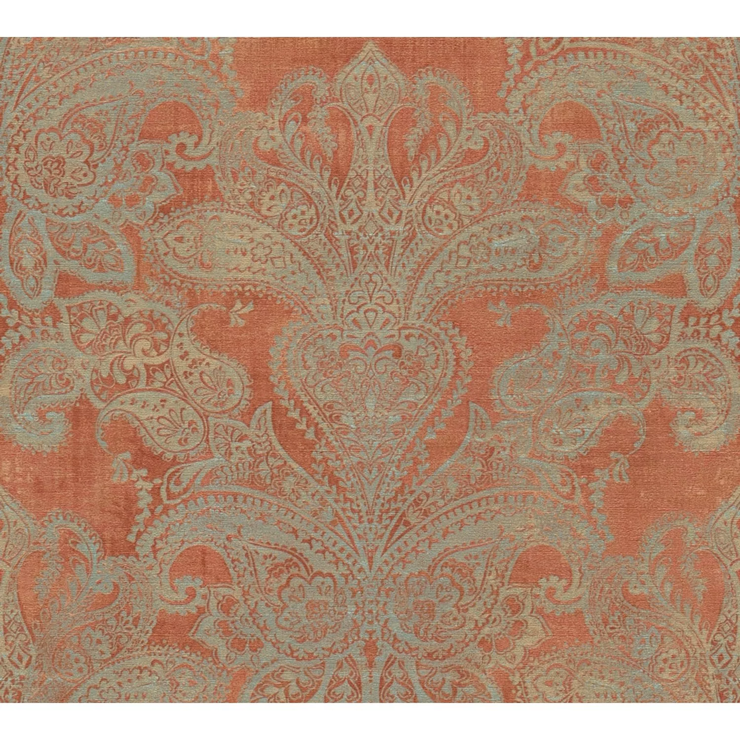 Bricoflor Orientalische Tapete mit Paisley Muster Orange Gold Terracotta Vl günstig online kaufen