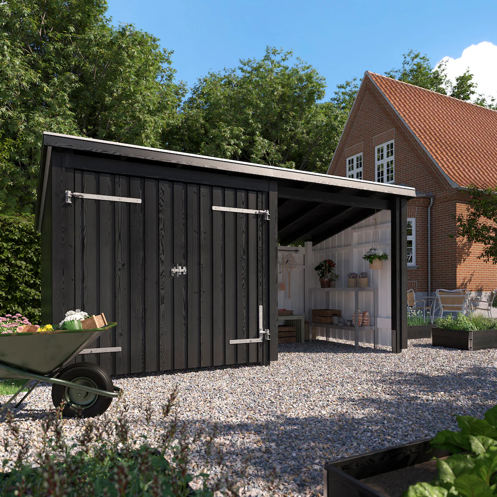 PLUS Gartenhaus "Nordic Multi", (Packung), Gartenhaus 9,5 m², mit Doppeltür günstig online kaufen
