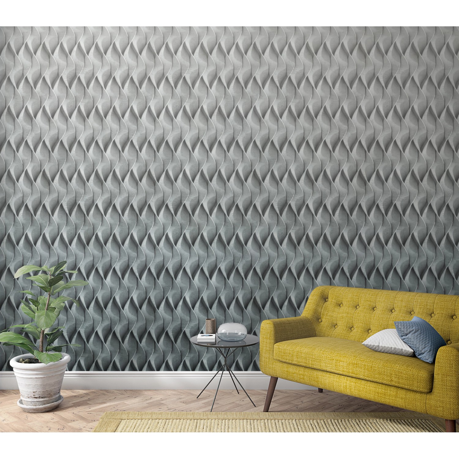 Marburg Vliestapete Ornamental Blütenmuster Anthrazit 270 cm x 159 cm FSC® günstig online kaufen
