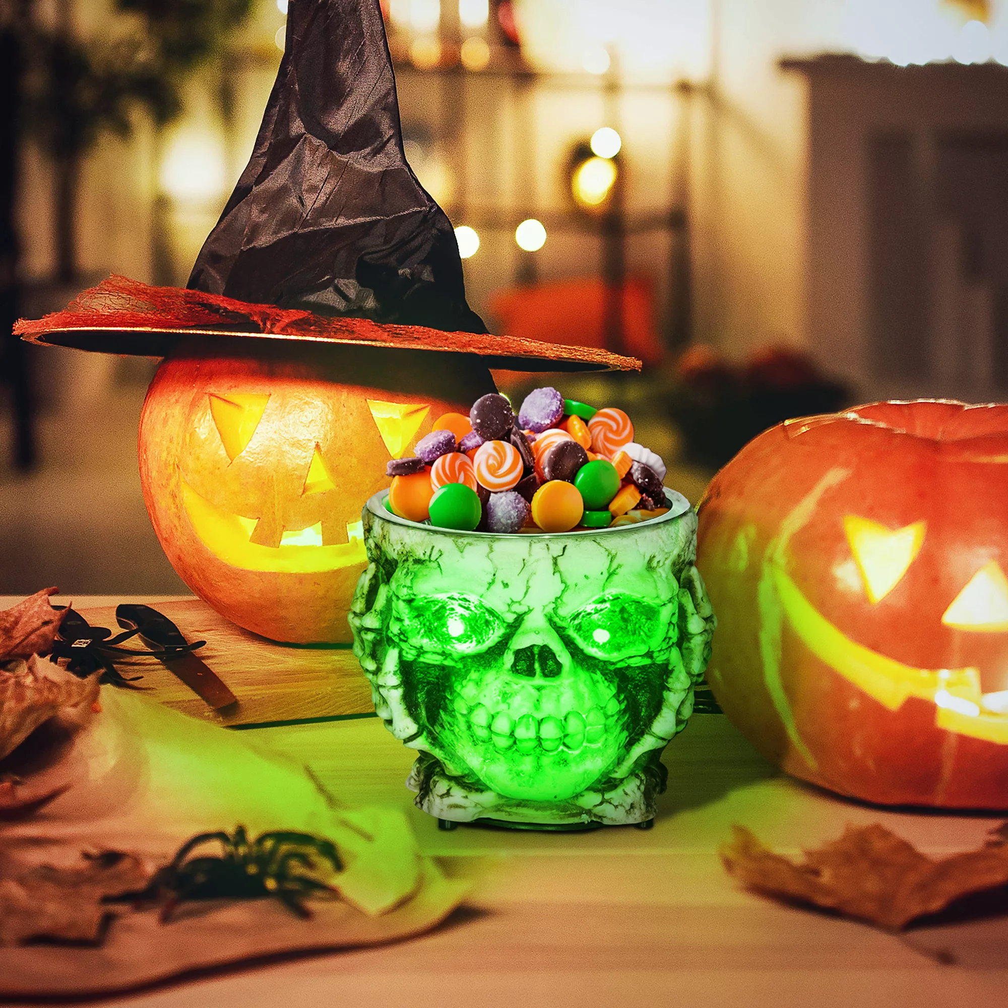 HOMCOM Halloween Dekoration Garten Skelett elektrisch mit leuchtenden Augen günstig online kaufen