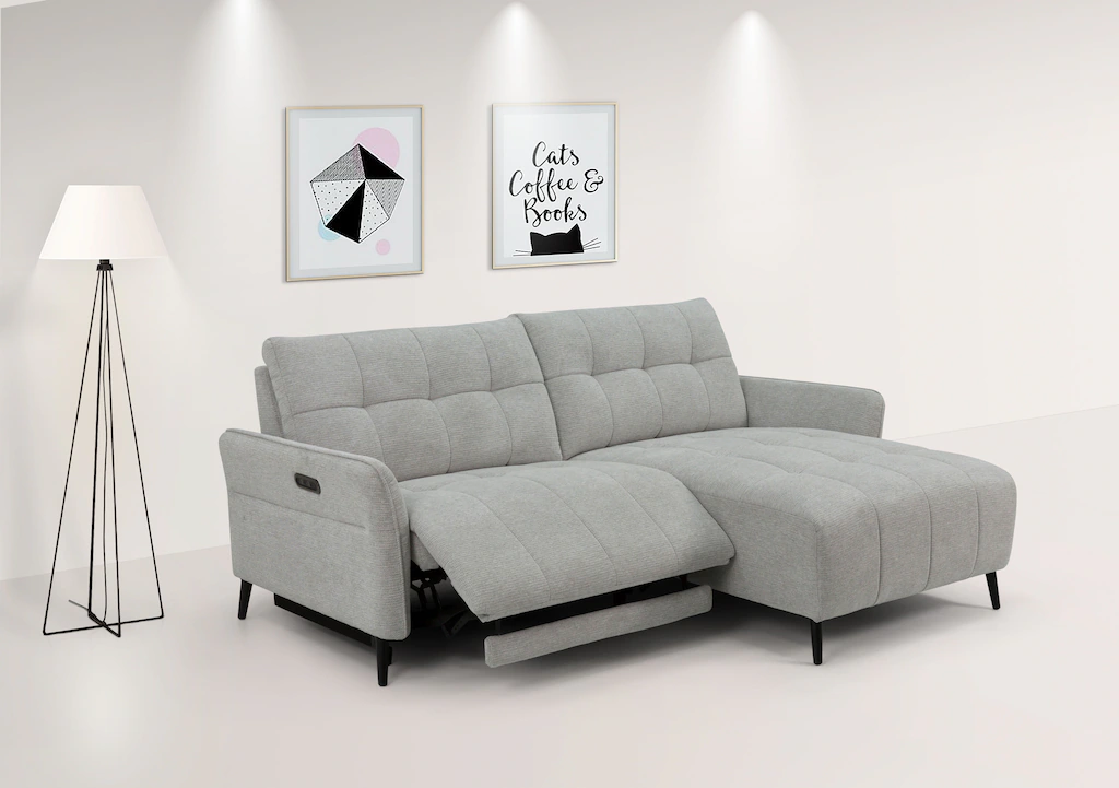 INOSIGN Ecksofa "DENIO 3-Sitzer, L-Form (Breite 209cm), elektr. Relaxfunkti günstig online kaufen