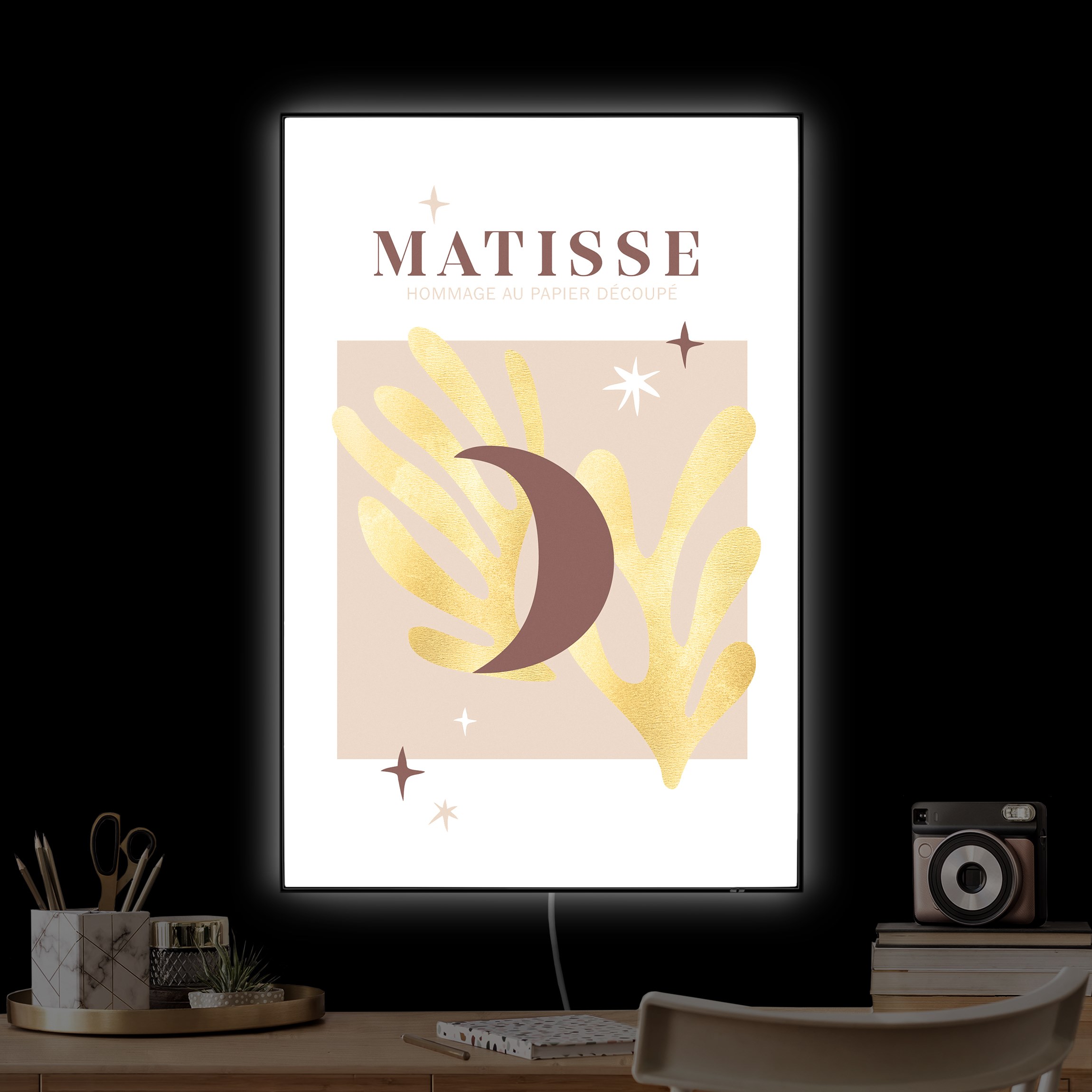 LED-Wechselbild Matisse Interpretation - Mond und Sterne günstig online kaufen