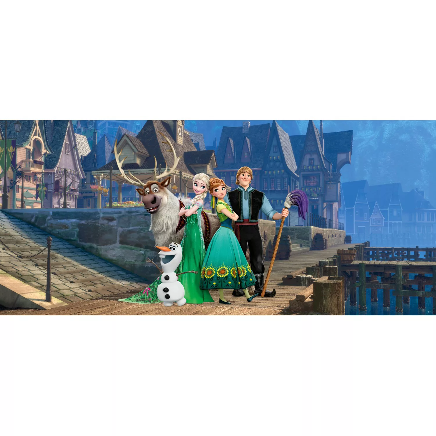 Disney Poster Die Eiskönigin Blau Grün und Braun 202 x 90 cm 600885 günstig online kaufen