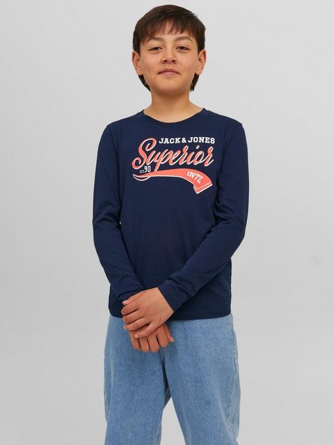 Jack & Jones Junior Langarmshirt JJELOGO TEE LS ONECK 2 COL AW23 NOOS JNR günstig online kaufen