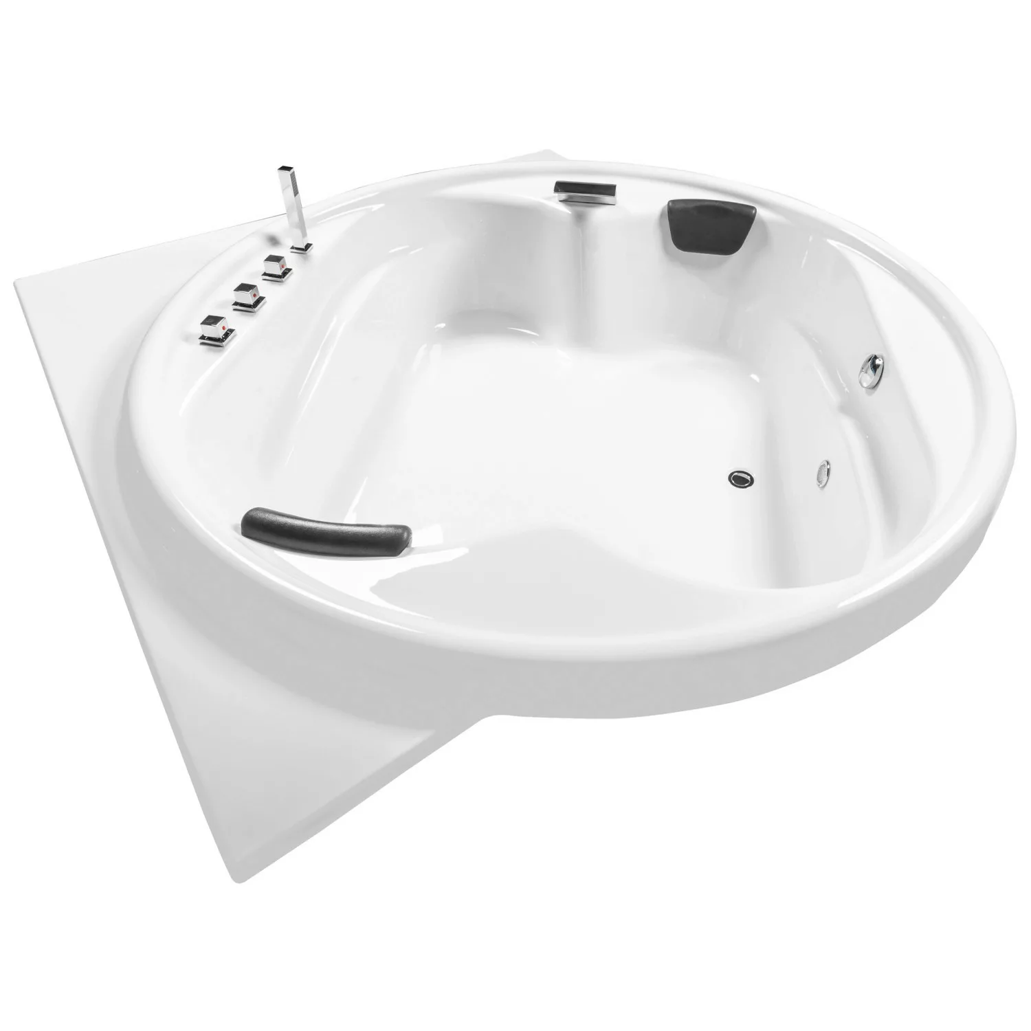 Basera® Podest-Badewanne XXL Gomera mit Ecke 2 Personen 186 x 186 cm günstig online kaufen