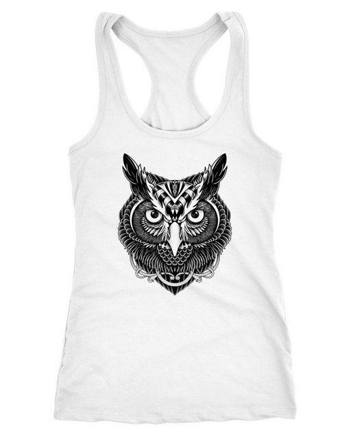 Neverless Tanktop Damen Tank-Top Eule Racerback Neverless® günstig online kaufen