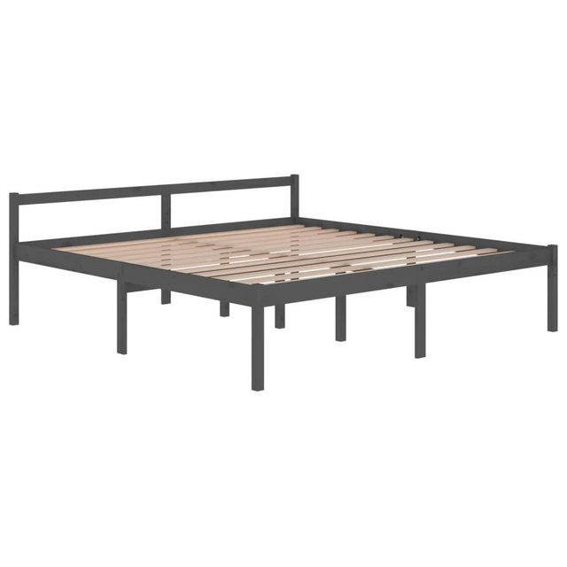 furnicato Bett Seniorenbett Grau 200x200 cm Massivholz Kiefer (1-tlg) günstig online kaufen