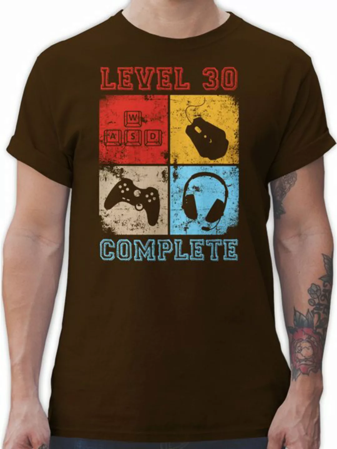 Shirtracer T-Shirt Level 30 Complete Completed 30. Geburtstag günstig online kaufen