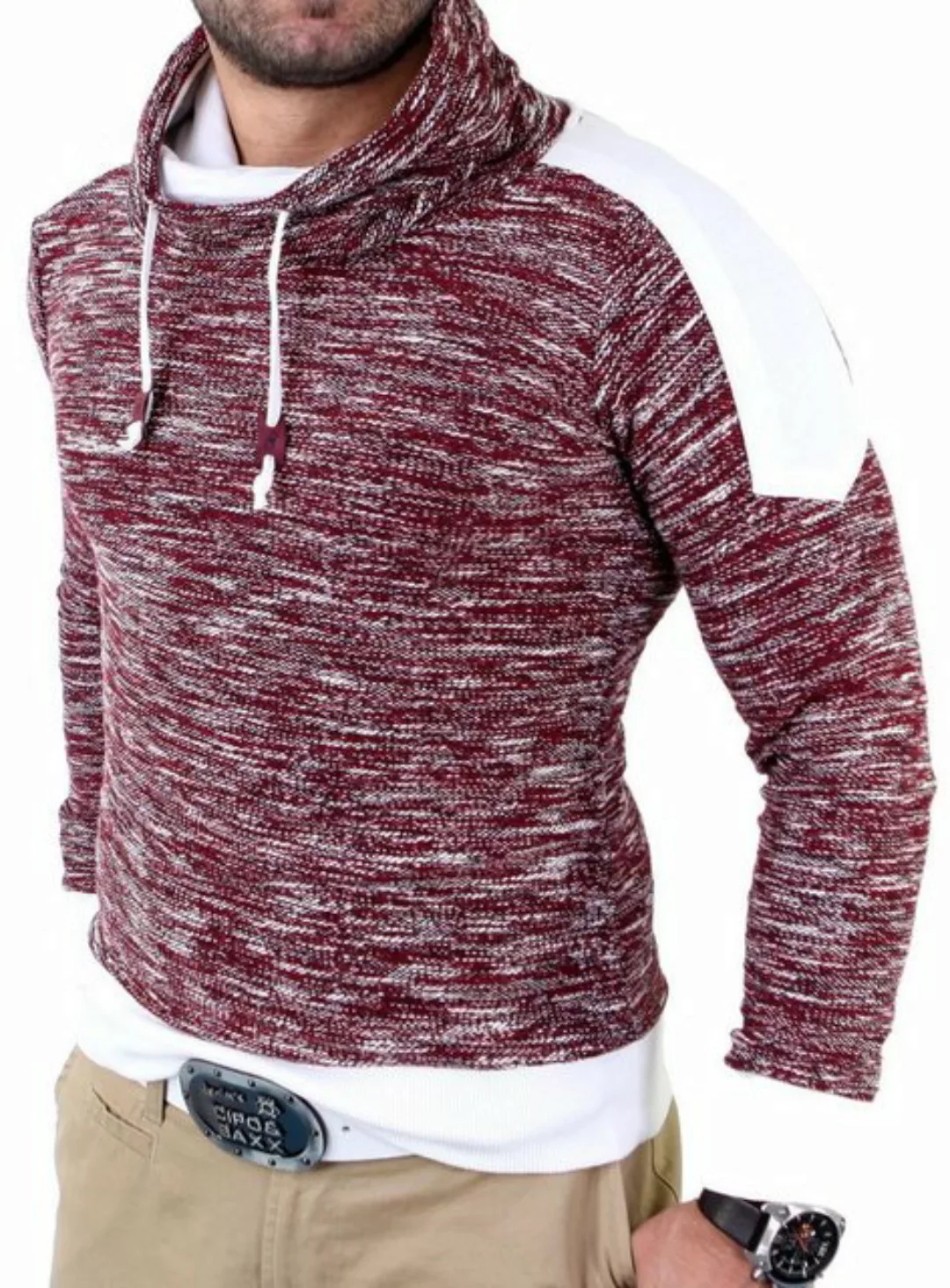 Reslad Strickpullover Reslad Herren Huge Collar Sweatshirt Pullover RS-105 günstig online kaufen