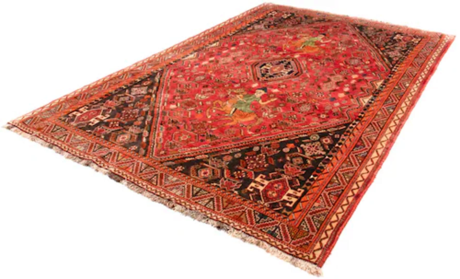 morgenland Wollteppich »Ghashghai Medaillon Rosso 292 x 188 cm«, rechteckig günstig online kaufen