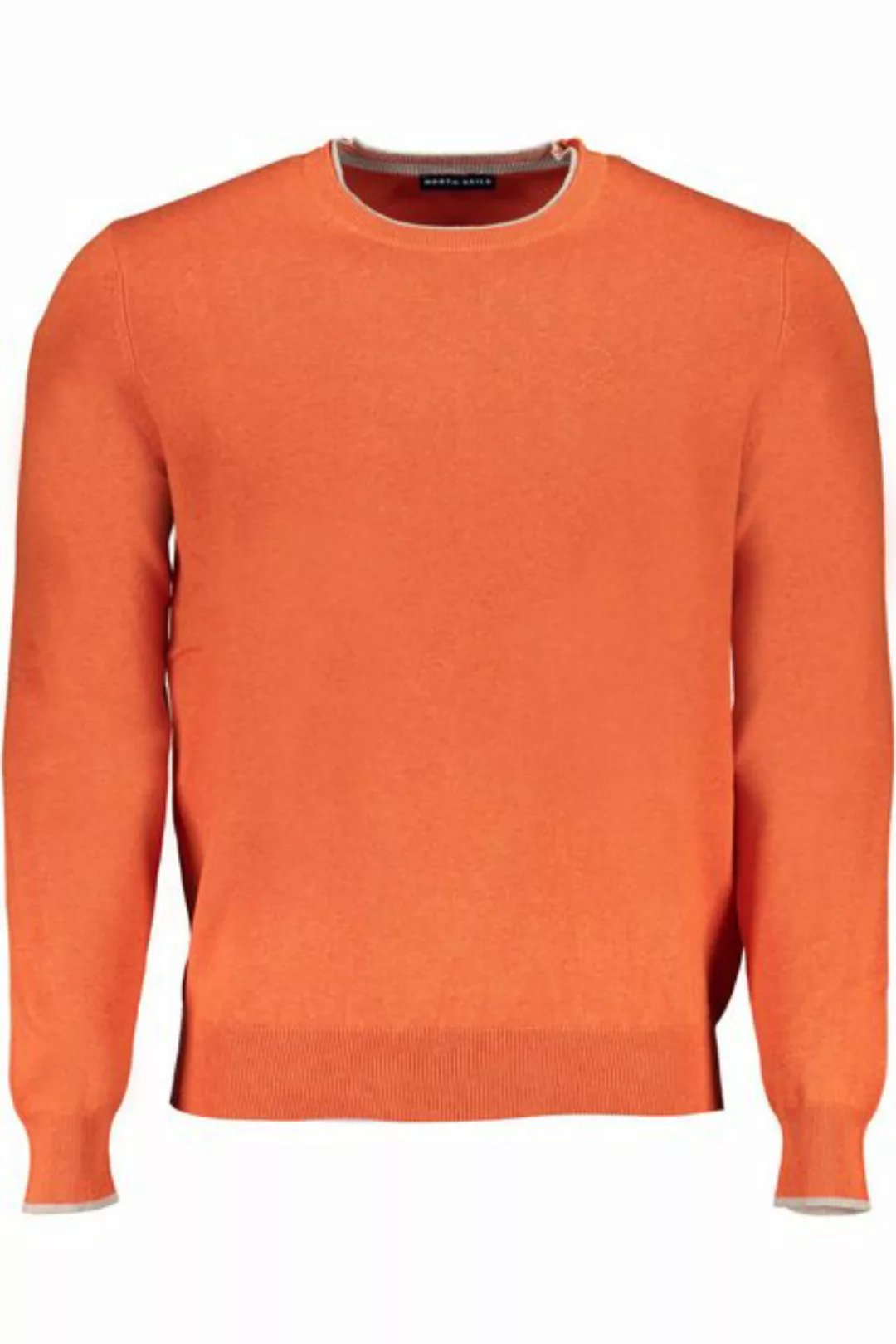 North Sails Strickpullover Herrenpullover aus Bio-Baumwolle in Orange mit K günstig online kaufen