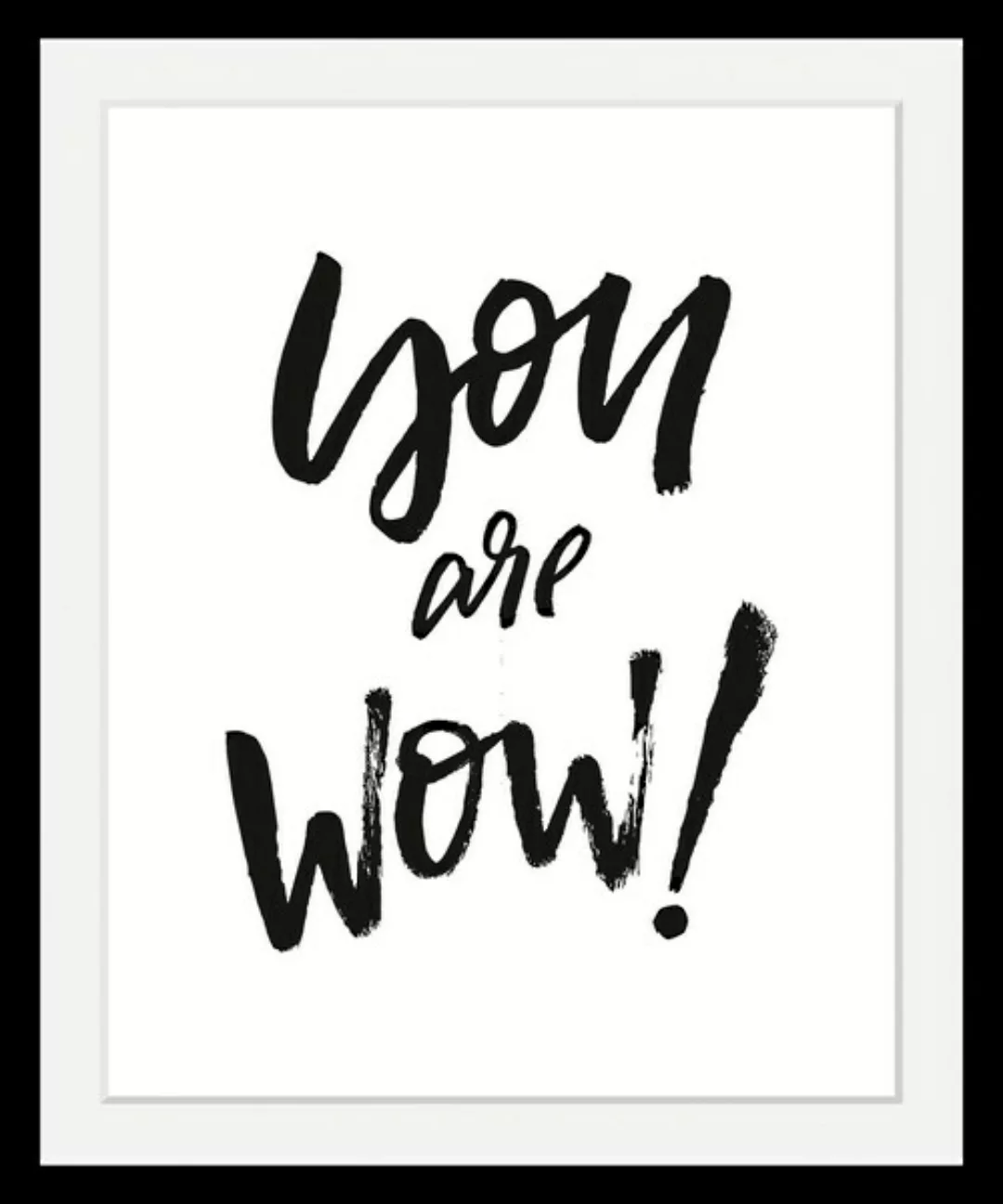queence Bild »Spruch«, Schwarz-Weiß-Schriftzug-Motivationsbilder-Smileys, H günstig online kaufen
