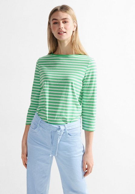 Cecil 3/4-Arm-Shirt Cecil Shirt mit Streifen in Celery Green (1-tlg) Nicht günstig online kaufen