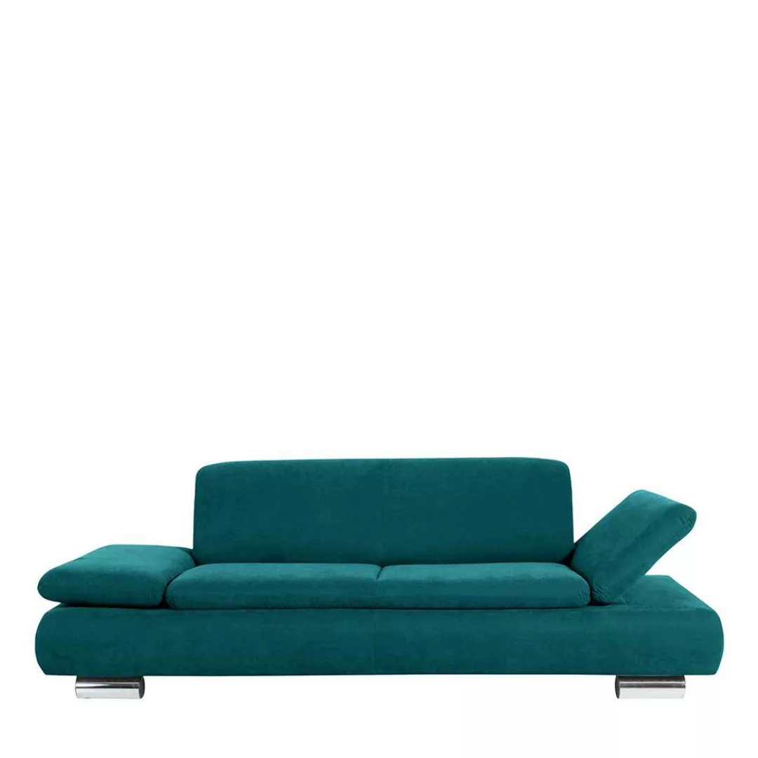 Sofa in Petrol Fußgestell aus Metall günstig online kaufen