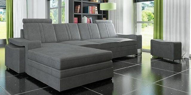 JVmoebel Ecksofa Textilcouch mit USB Stoffsofa Stoffcouch Ecksofa Sofa Pols günstig online kaufen