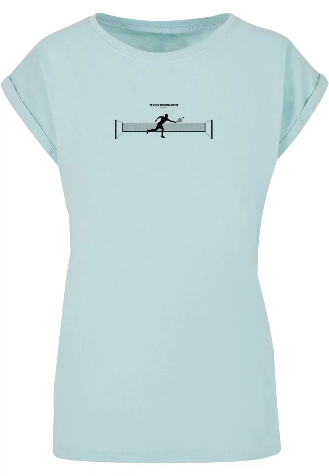 Merchcode T-Shirt "Merchcode Damen Ladies Tennis Round 1 Extended Shoulder günstig online kaufen