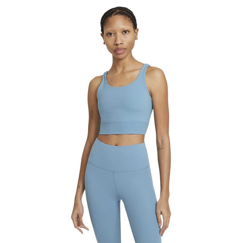 Nike Yoga Luxe Infinalon Crop Ärmelloses T-shirt XS Cerulean / Lt Armory Bl günstig online kaufen