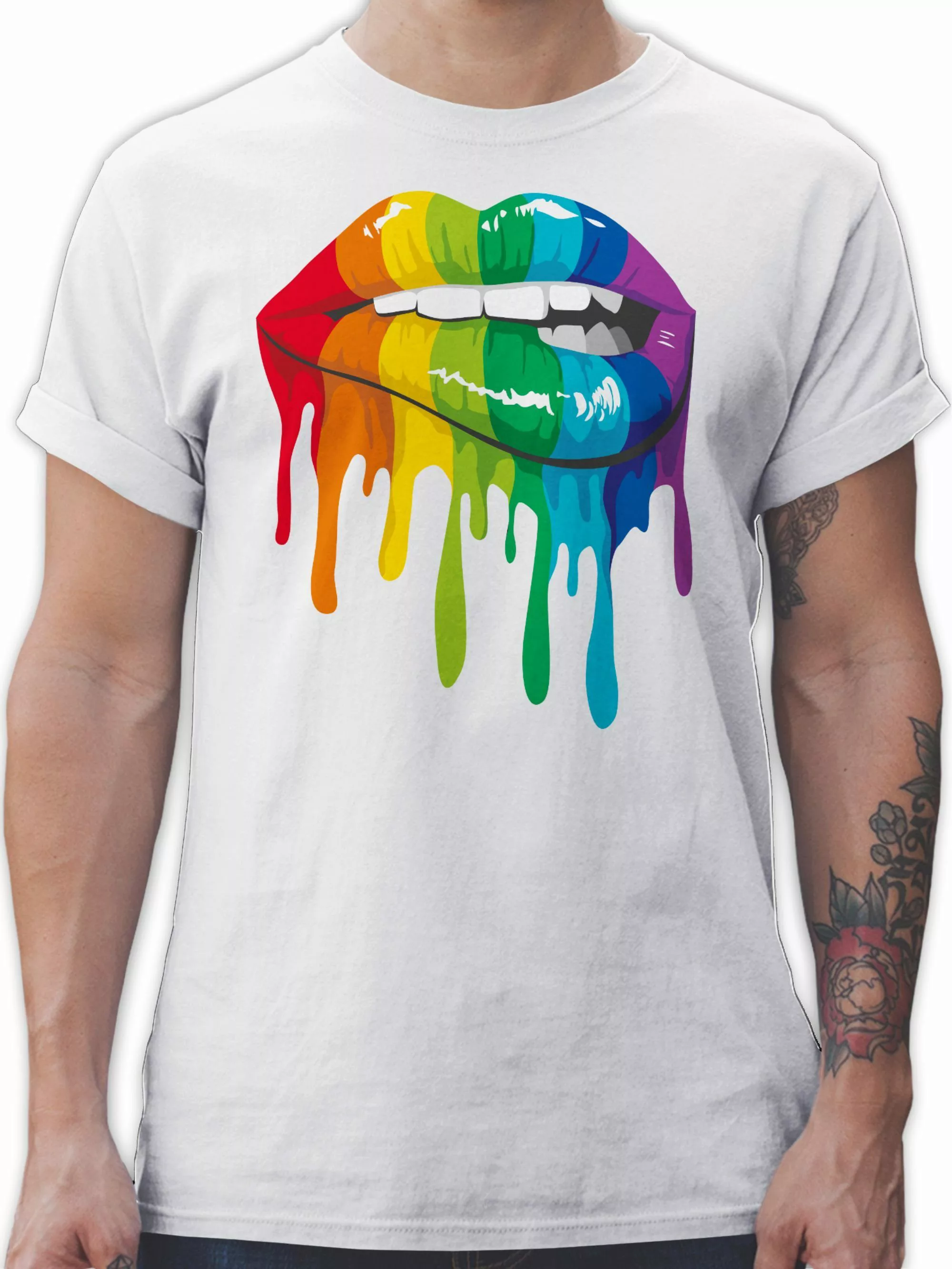 Shirtracer T-Shirt Lippen LGBT & LGBTQ günstig online kaufen