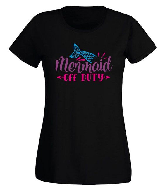 G-graphics T-Shirt Damen T-Shirt - Mermaid off duty Slim-fit-Shirt, mit Fro günstig online kaufen