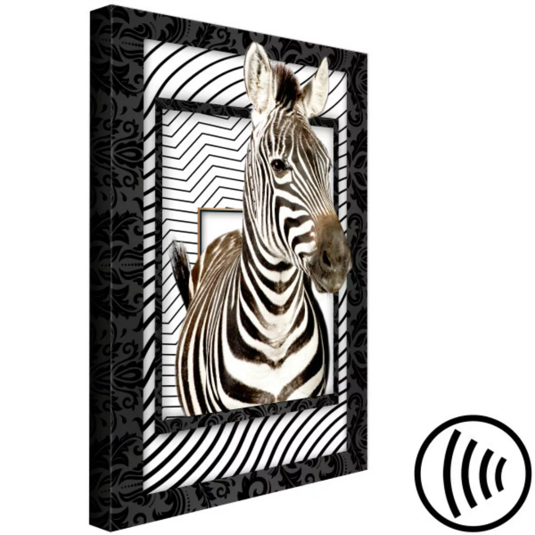 Leinwandbild Zebra (1 Part) Vertical XXL günstig online kaufen