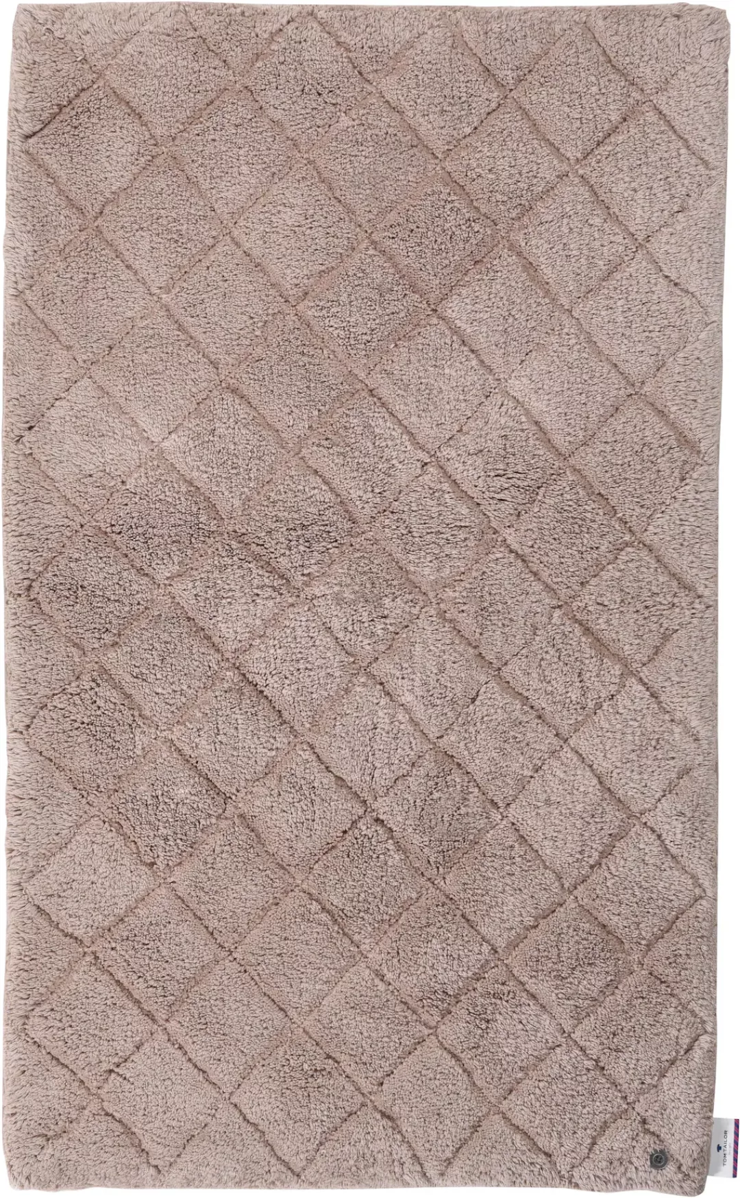 TOM TAILOR HOME Badematte »Cotton Diamond«, Höhe 20 mm, rutschhemmend besch günstig online kaufen