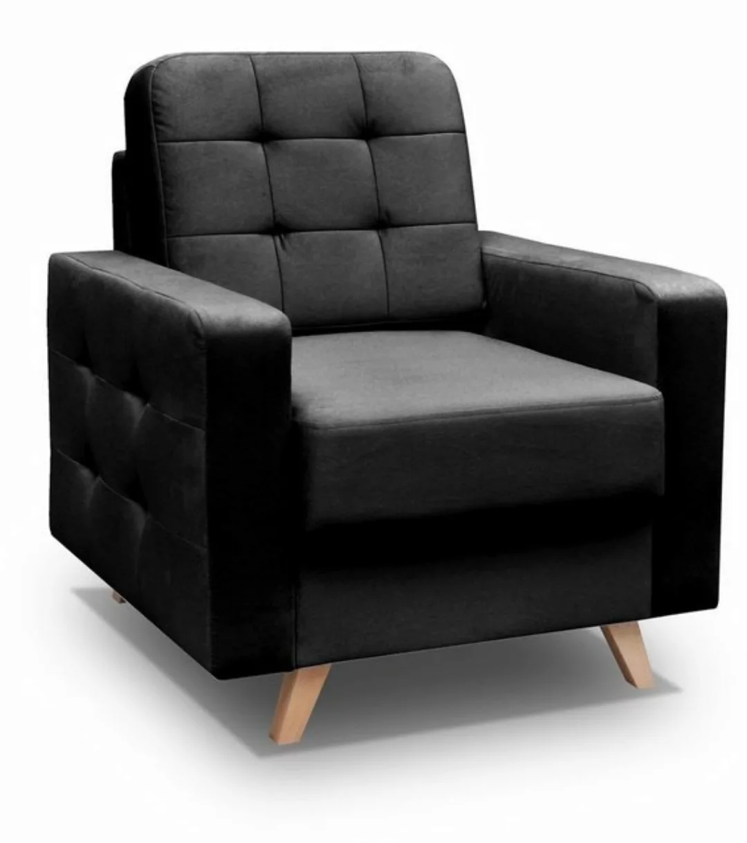 Beautysofa Polsterecke Skandinavisches Set VINCI - Ecksofa, Sessel oder Puf günstig online kaufen