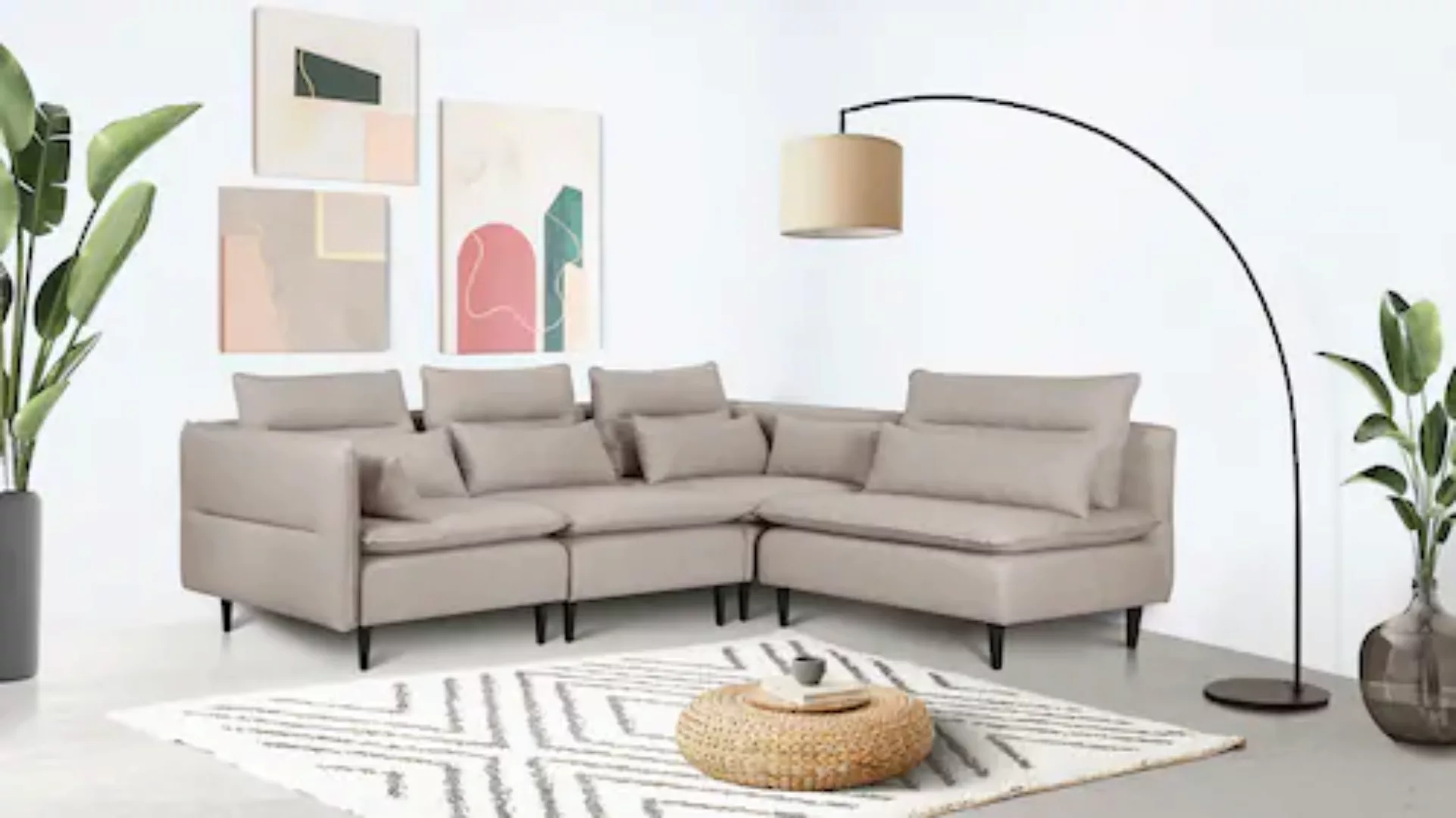 andas Ecksofa »ALVIK L-Form«, zusammengesetzt aus Modulen, erweiterbar mit günstig online kaufen