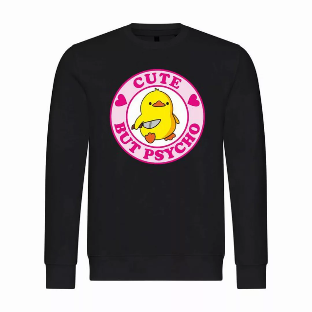 deinshirt Rundhalspullover Herren Sweatshirt Cute but Psycho Mit Print Moti günstig online kaufen