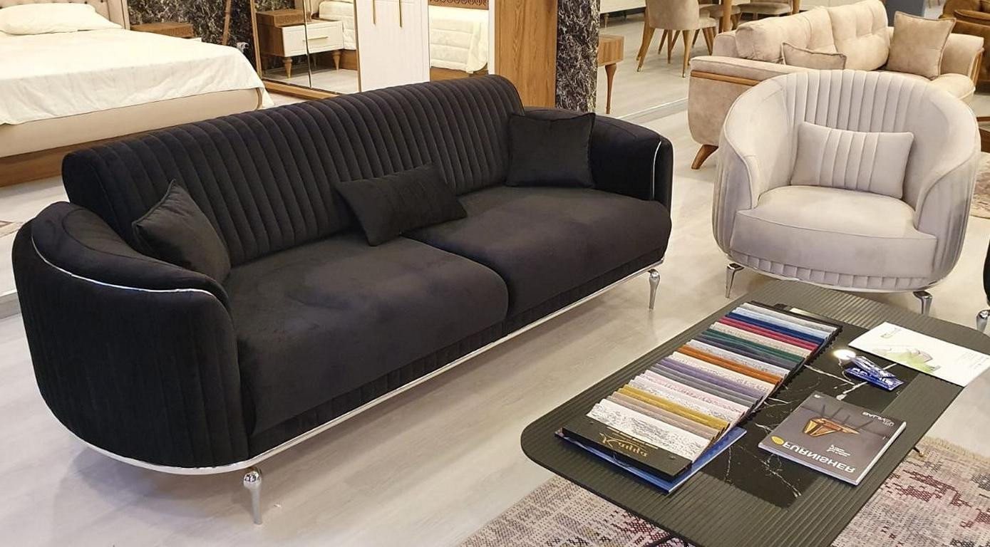 Xlmoebel Sofa Moderne Textil-Luxus-Sofa-Sitzgruppe mit einem Dreisitzer und günstig online kaufen