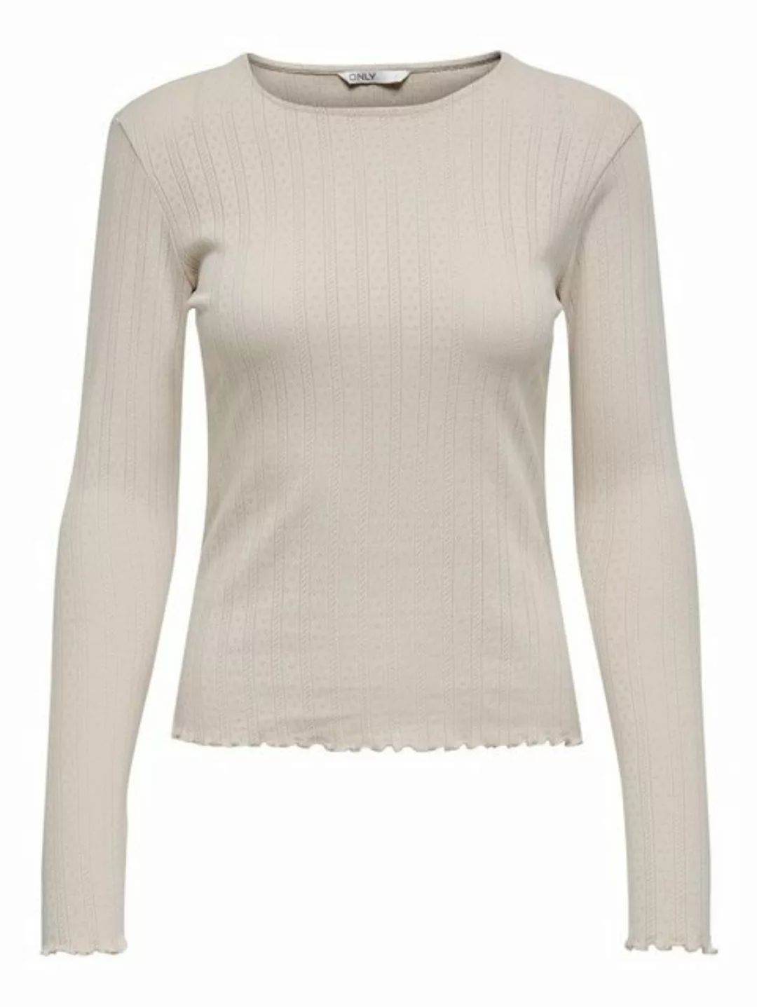 ONLY Longpullover Einfarbiges Langarm Shirt Basic Top ONLCARLOTTA 5599 in B günstig online kaufen