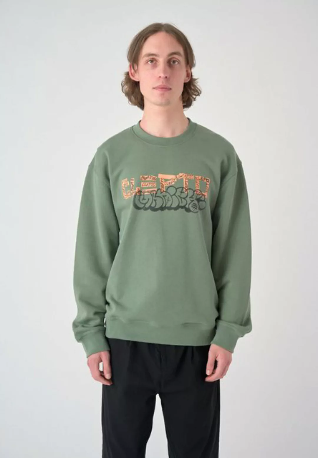 Cleptomanicx Sweatshirt Tape mit coolem Frontprint günstig online kaufen