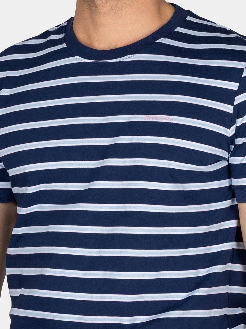 NZA T-shirt Noel Stripes Light Navy - Größe XL günstig online kaufen