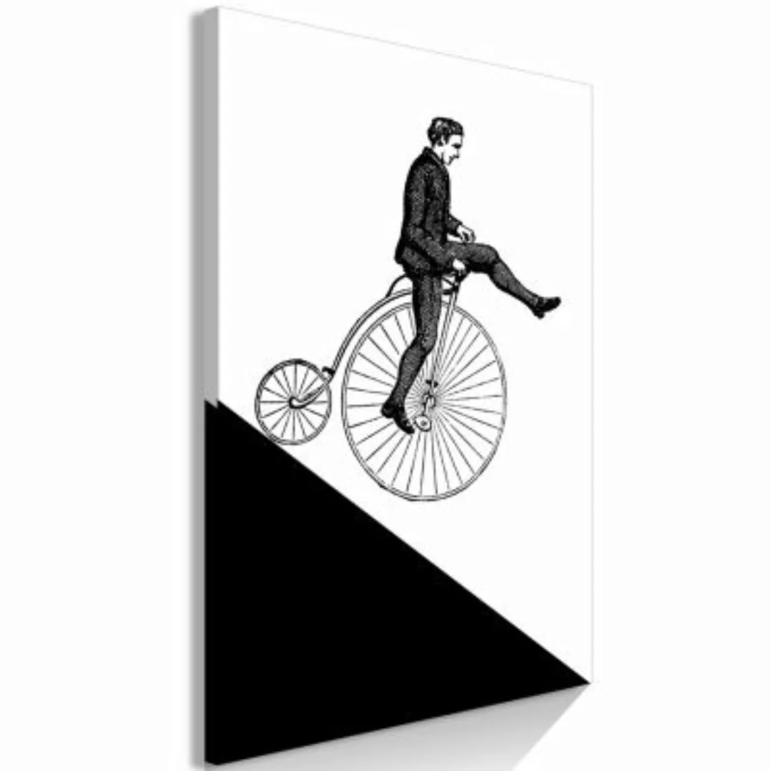 artgeist Wandbild Cyclist (1 Part) Vertical schwarz/weiß Gr. 40 x 60 günstig online kaufen