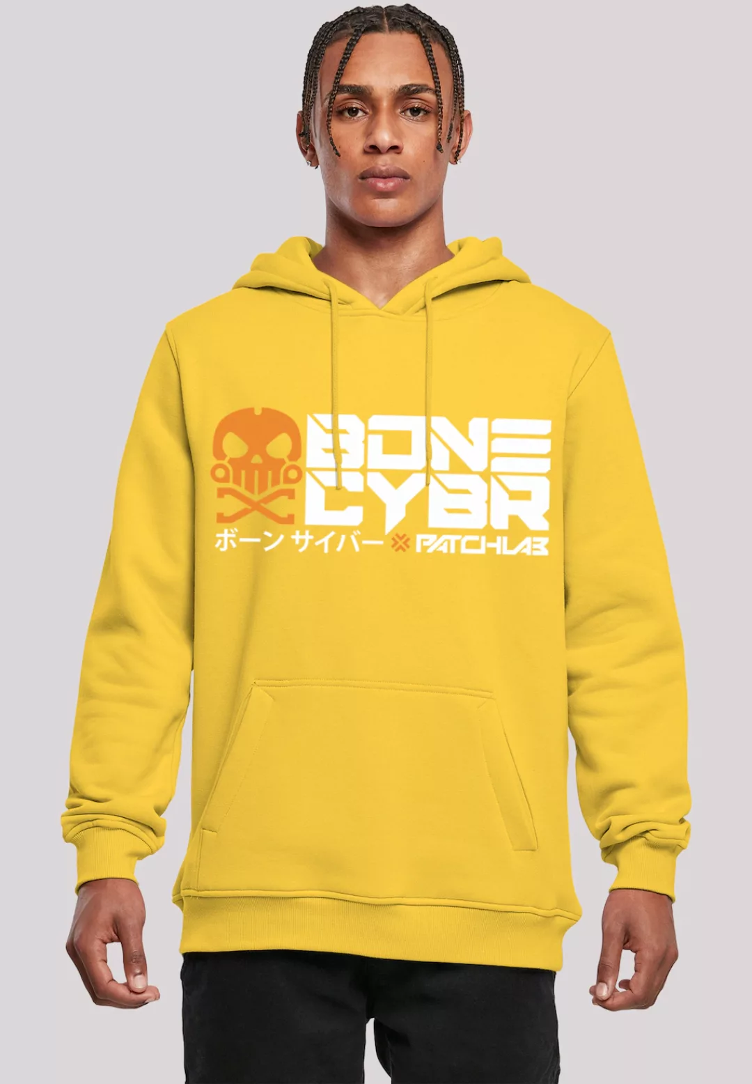 F4NT4STIC Kapuzenpullover "Bone Cyber orange CYBERPUNK STYLES", Print günstig online kaufen