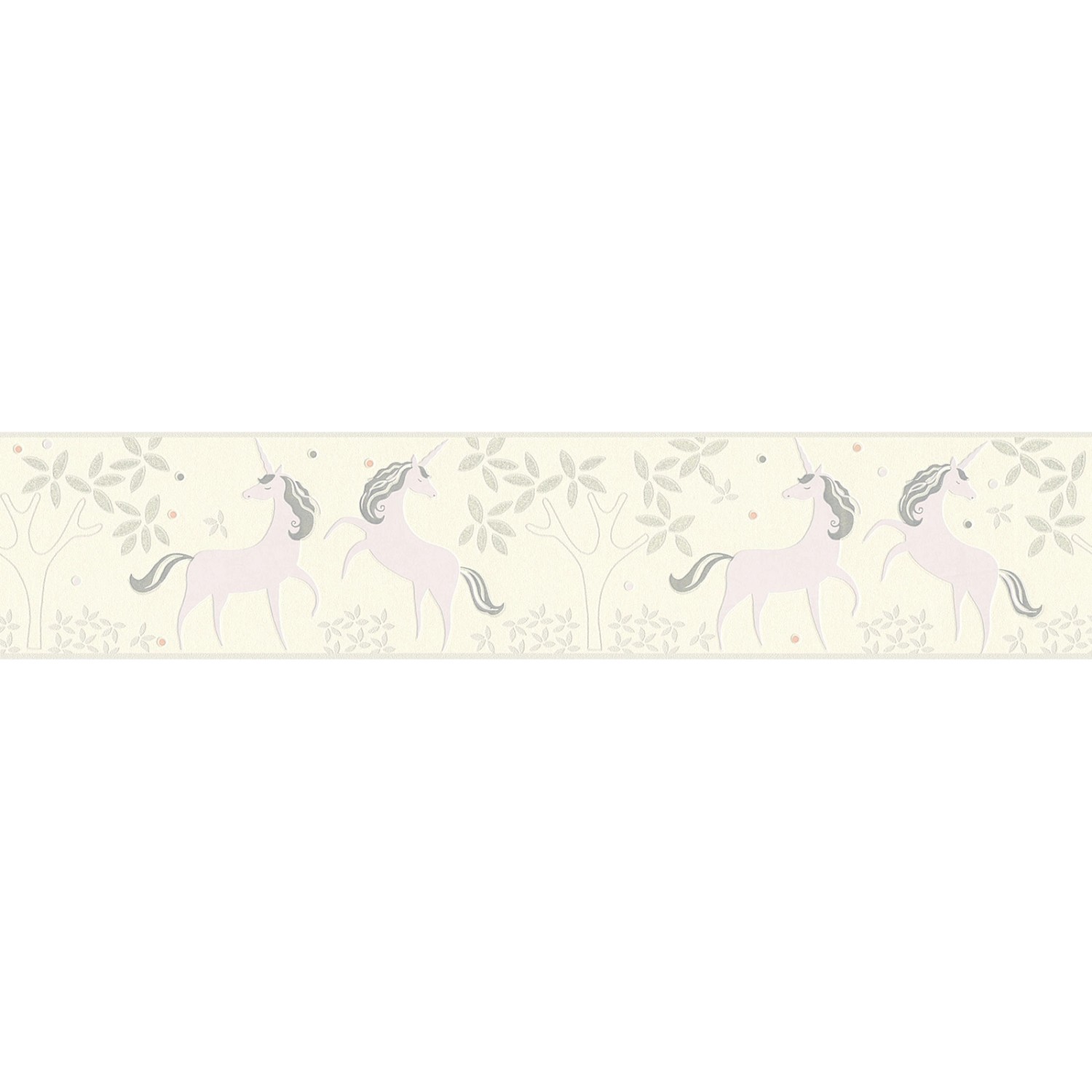 A.S. Création Tapetenbordüre Einhörner Crême-Beige und Helllila 0,13 x 5 m günstig online kaufen