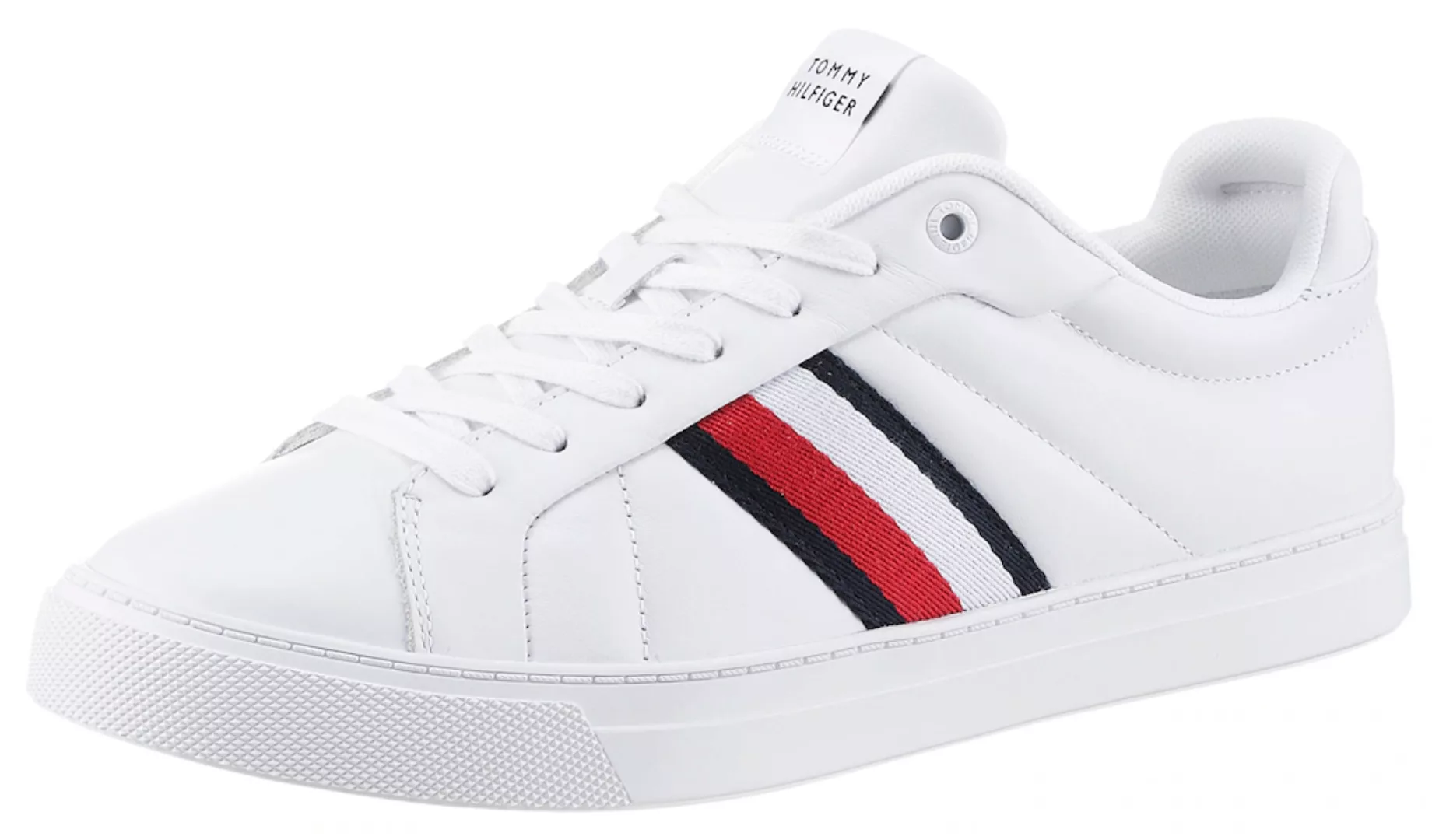 Tommy Hilfiger Sneaker "ICON COURT LTH STRIPES", Schnürschuh, Freizeitschuh günstig online kaufen