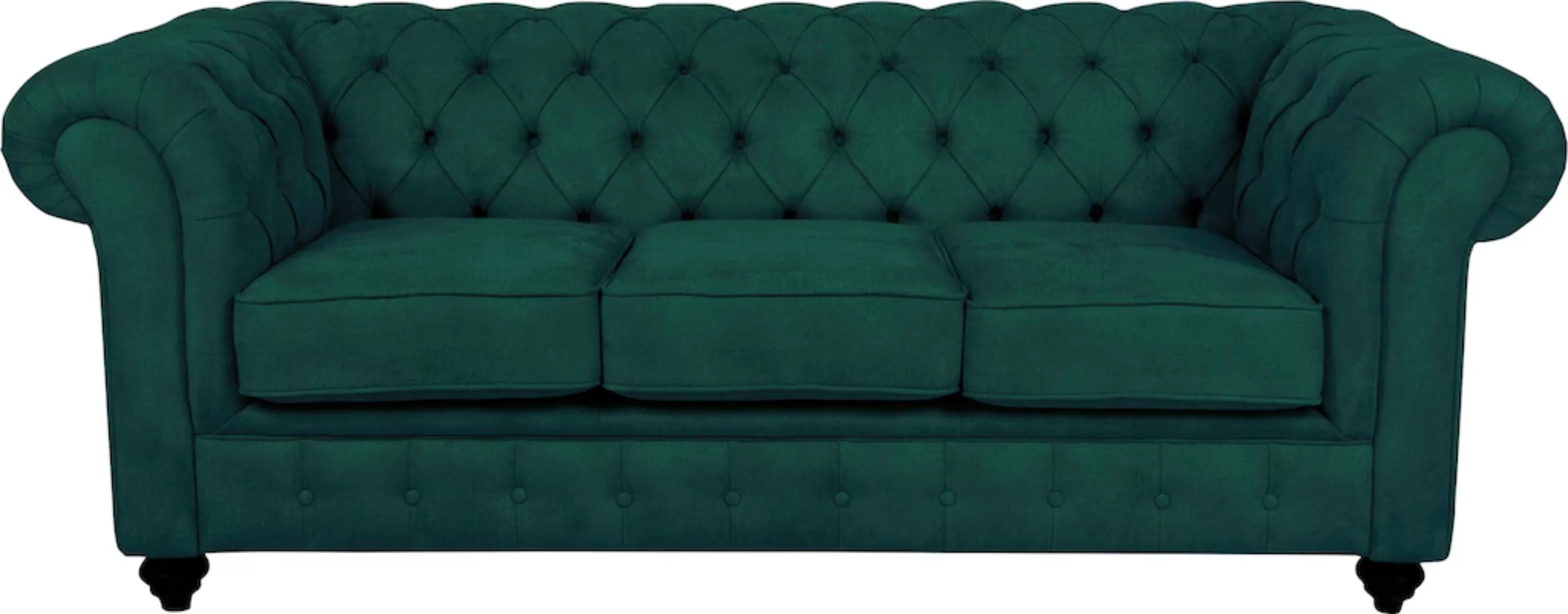 Home affaire Chesterfield-Sofa "Duc 3-Sitzer", hochwertige Knopfheftung im günstig online kaufen