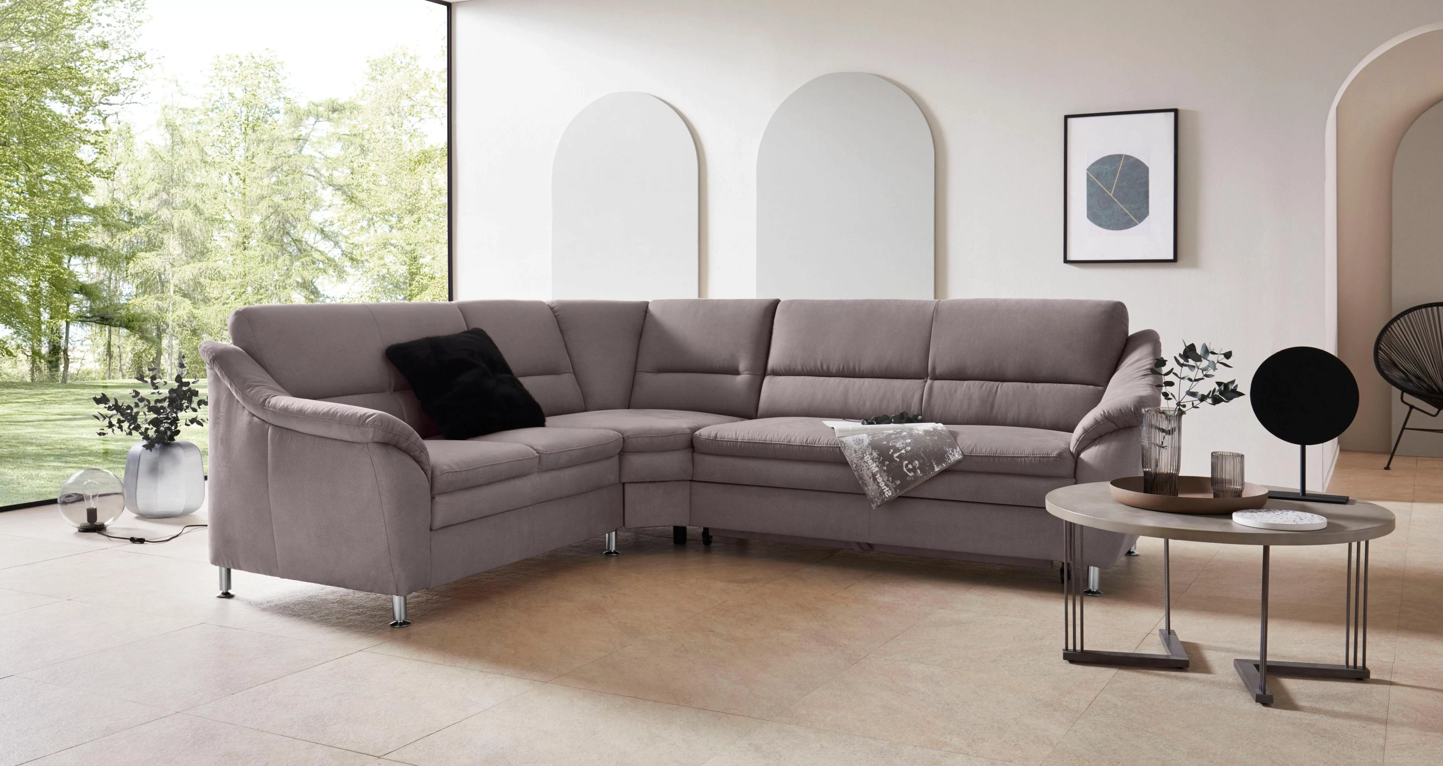 Places of Style Ecksofa "Cardoso L-Form", mit Trapezecke für mehr Sitzkomfo günstig online kaufen