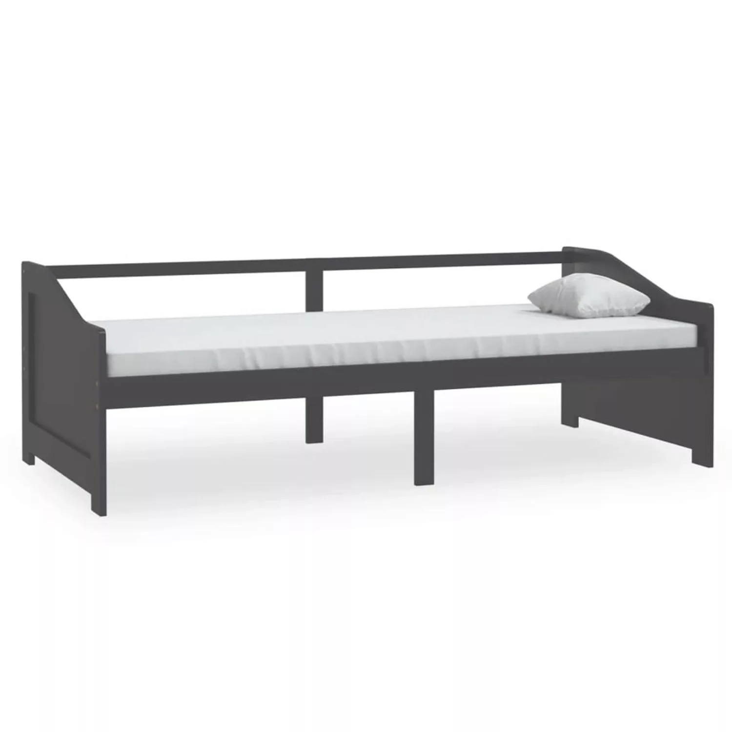 vidaXL Bettgestell, Tagesbett 3-Sitzer Dunkelgrau Massivholz Kiefer 90x200 günstig online kaufen