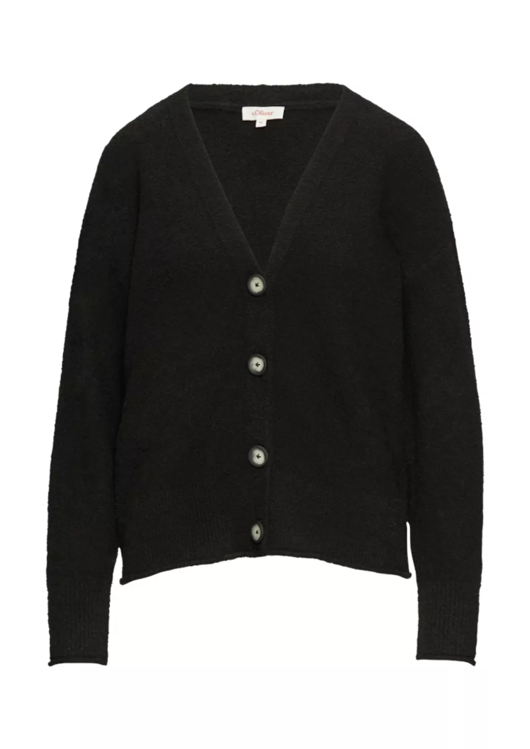 s.Oliver Strickjacke mit V-Ausschnitt und Knopfleiste günstig online kaufen