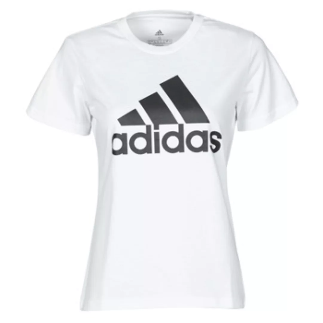 adidas Training – Weißes T-Shirt mit großem Logo günstig online kaufen