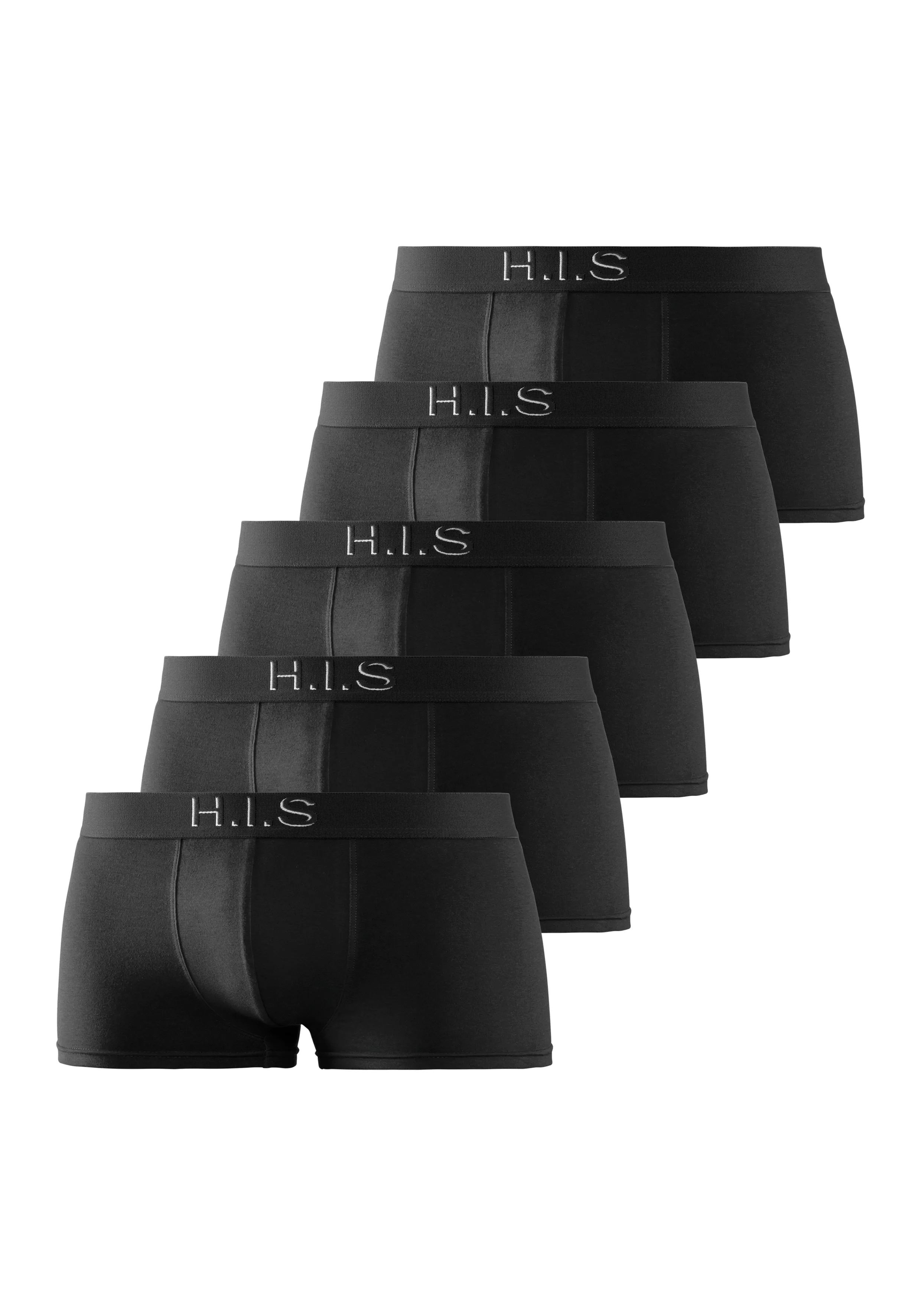 H.I.S Boxershorts, (Packung, 5 St.), in Hipster-Form am Webbund mit Logosch günstig online kaufen
