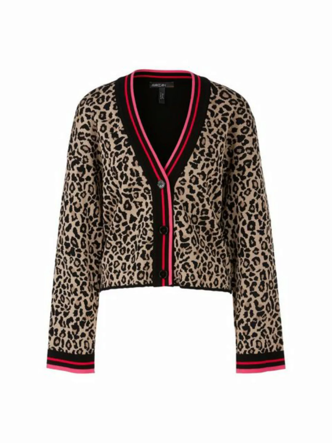 Marc Cain Strickjacke Patch it Up Premium Damenmode in Leo-Dessin günstig online kaufen