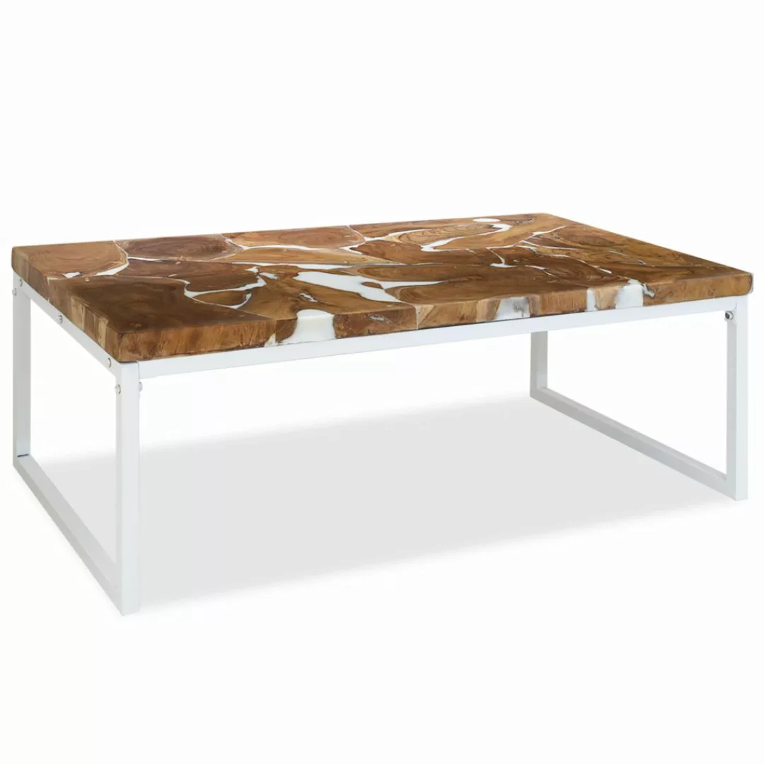 Couchtisch Teak Harz 110 X 60 X 40 Cm günstig online kaufen