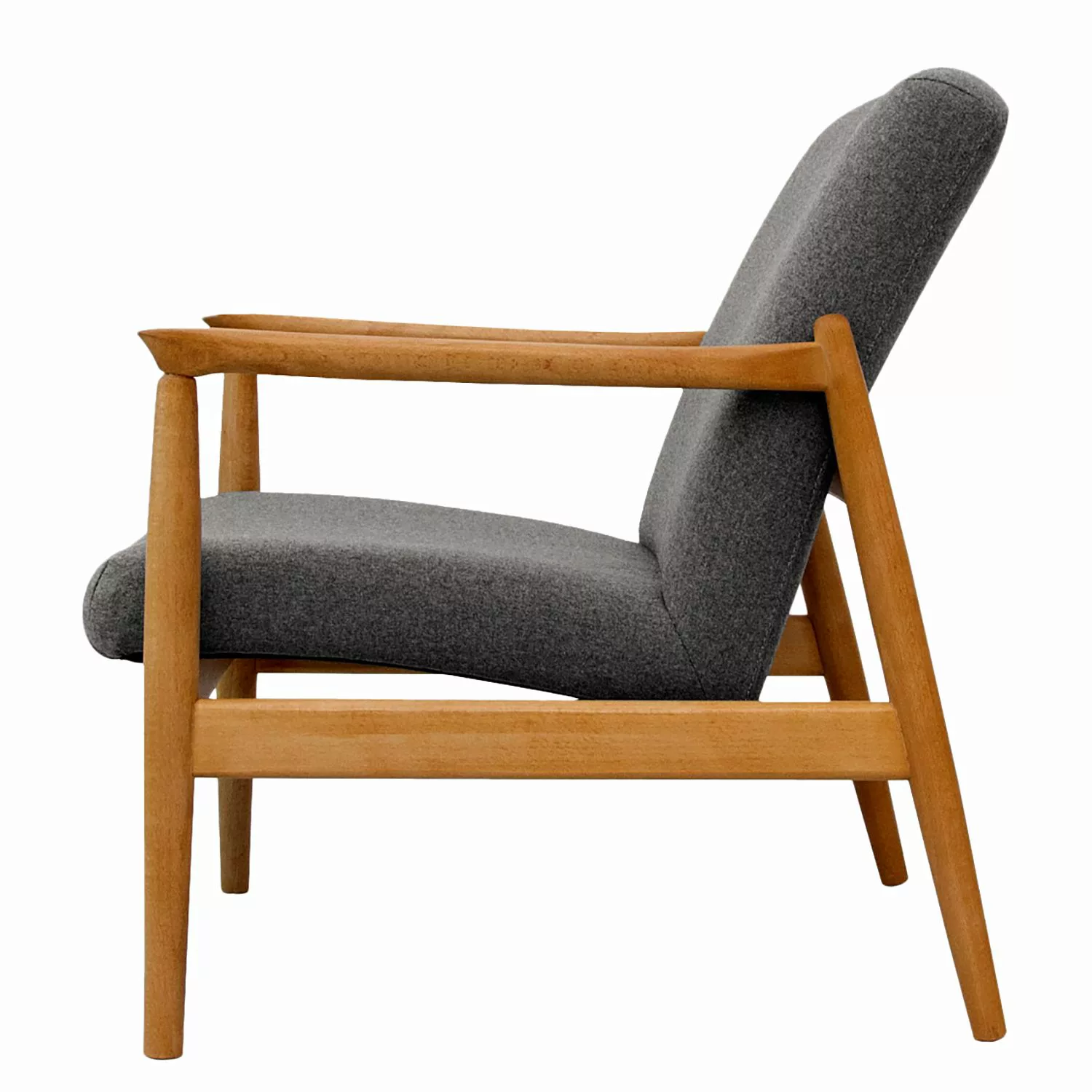 home24 Studio Copenhagen Sessel Froid Grau Filz 63x75x72 cm (BxHxT) günstig online kaufen