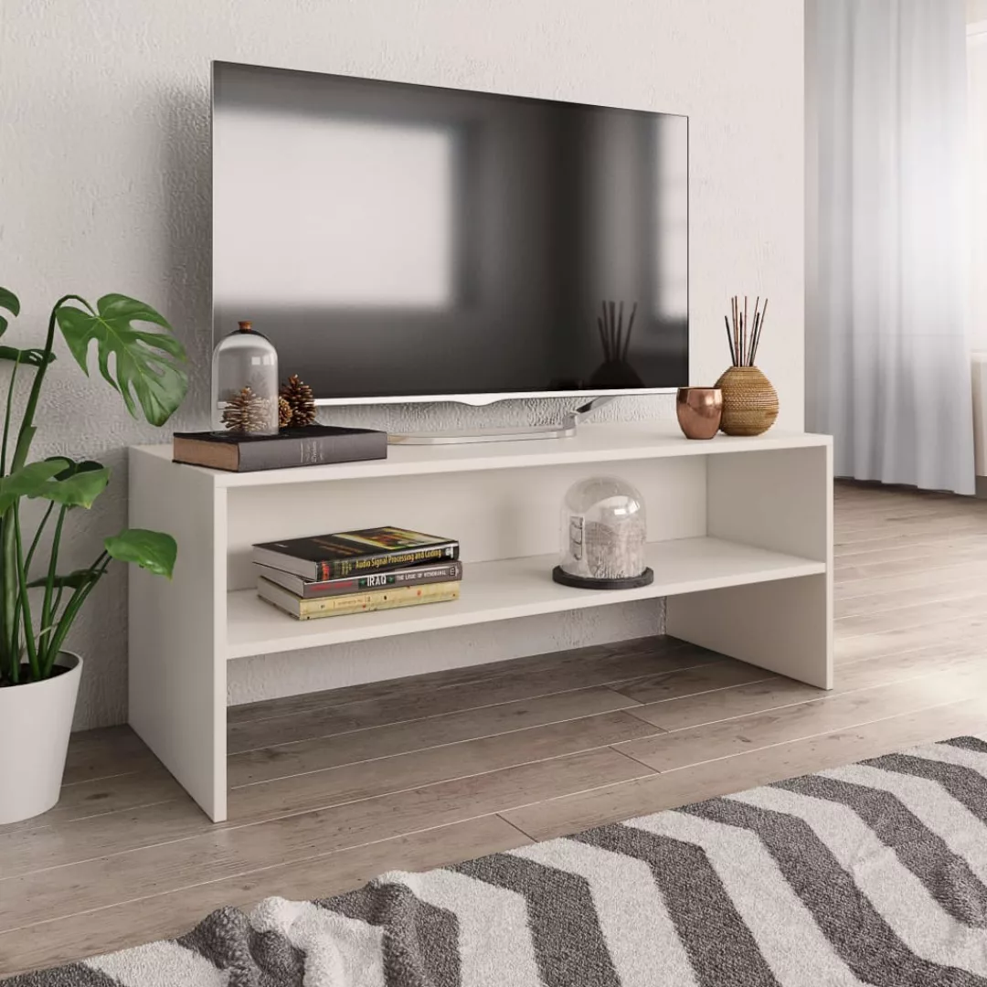 vidaXL TV-Schrank TV-Schrank Weiß 100 x 40 x 40 cm Spanplatte Lowboard günstig online kaufen